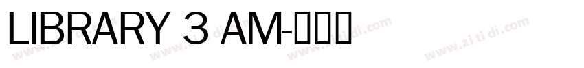 LIBRARY 3 AM字体转换